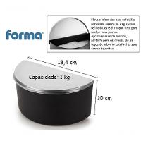 Saleiro De Mesa Cozinha Grande 1 Kg Tampa Inox Corpo Preto - 3