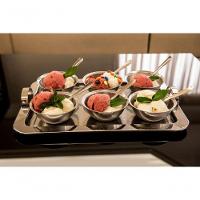 Bandeja Inox Retangular Grande Com Alças Servir Decorativa