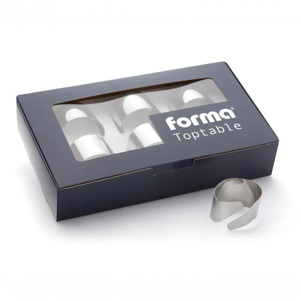 Kit Com 6 Argolas Para Guardanapos De Aço Inox Mesa Luxo - 4