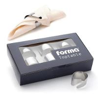 Kit Com 6 Argolas Para Guardanapos De Aço Inox Mesa Luxo - 1