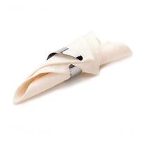 Kit Com 6 Argolas Para Guardanapos De Aço Inox Mesa Luxo - 6