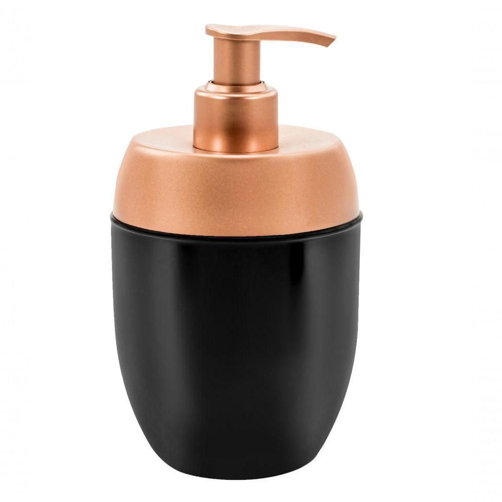 Kit Banheiro Acessórios Lavabo 3 Peças Pia Preto Cobre Forma Conjunto Pia Completo Organização - 3