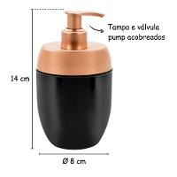 Kit Banheiro Acessórios Lavabo 3 Peças Pia Preto Cobre Forma Conjunto Pia Completo Organização