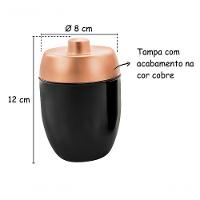 Kit Banheiro Acessórios Lavabo 3 Peças Pia Preto Cobre Forma Conjunto Pia Completo Organização - 5