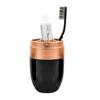 Kit Banheiro Acessórios Lavabo 3 Peças Pia Preto Cobre Forma Conjunto Pia Completo Organização - 6