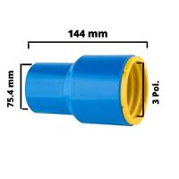 2 Conexões Ponta Fêmea Engate Roscável 3 Pol. Azul Pvc - 2