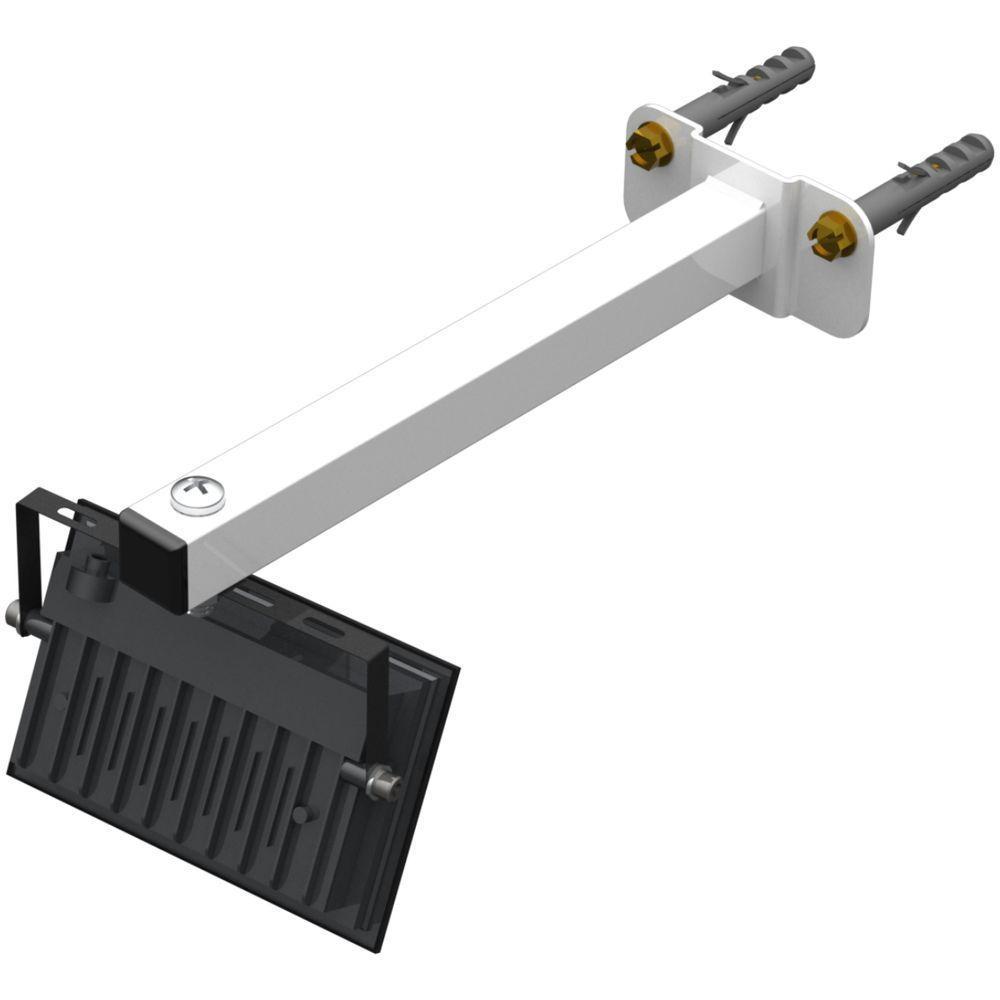 07 Suportes Refletor Base Reta Braço 20 Cm 7 Cjts - Branco - 8