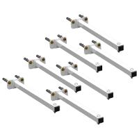 07 Suportes Refletor Base Reta Braço 20 Cm 7 Cjts - Branco - 1