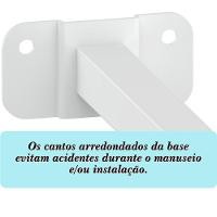 Suporte Refletor Base Reta Braço 20 Cm Branco - 9