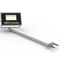 Suporte Refletor Base Reta Braço 50 Cm Branco - 8