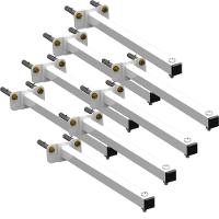 08 Suportes Refletor Base Reta Braço 70 Cm 8 Cjts - Branco - 1