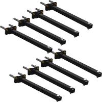 08 Suportes Refletor Base Reta Braço 70 Cm 8 Cjts - Preto - 1