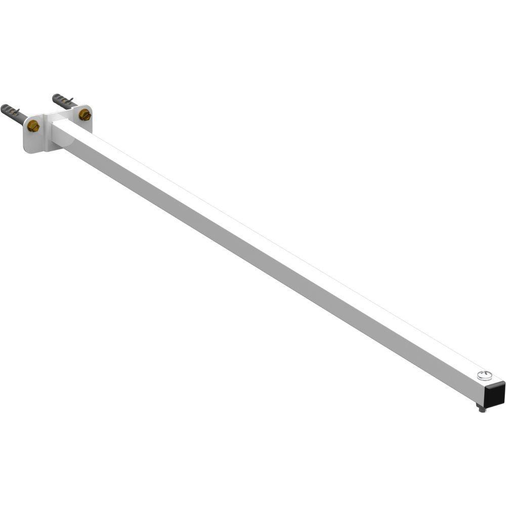 10 Suportes Refletor Base Reta Braço 70 Cm 10 Cjts - Branco - 9