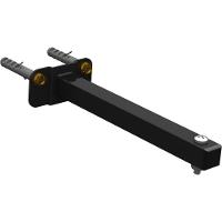 10 Suportes Refletor Base Reta Braço 20 Cm 10 Cjts - Preto - 8