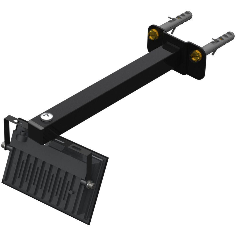 05 Suportes Refletor Base Reta Braço 20 Cm 5 Cjts - Preto - 8