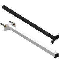 05 Suportes Refletor Base Reta Braço 50 Cm 5 Cjts - Preto - 6