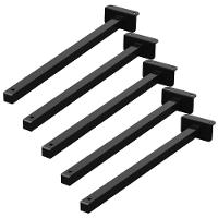 05 Suportes Refletor Fachada Banner Braço 20cm 05 Cj - Preto - 1