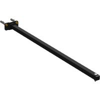 04 Suportes Refletor Base Reta Braço 70 Cm 4 Cjts - Preto