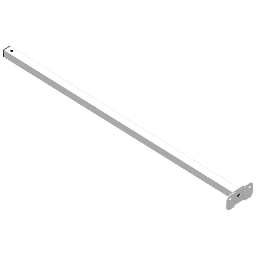 06 Suportes Refletor Base Reta Braço 70 Cm 6 Cjts - Branco - 4