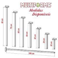 03 Suportes Refletor Fachada Banner Braço 20cm 03 Cj - Preto - 2