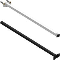 10 Suportes Refletor Base Reta Braço 80 Cm 10 Cjts - Preto - 6