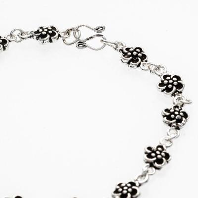 Pulseira Bali Flores Prata 925 19cm