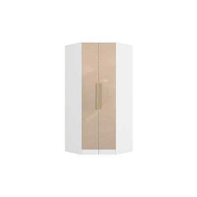 Guarda Roupa de Canto Adapt N531 2 Portas de Bater 2 Gavetas Branco-Macadâmia