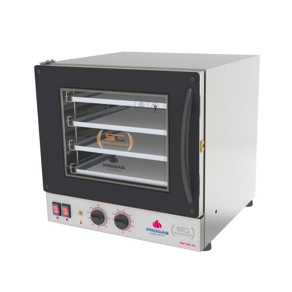 Kit - Forno Turbo Prp-004 220v Preto + Bancada Mes-004 - Progás 220v - 2