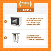 Kit - Forno Turbo Prp-004 220v Preto + Bancada Mes-004 - Progás 220v - 3