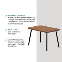 Mesa De Jantar 4 Lug Retangular 1,2m Stellar Carraro Nog Pre - 5