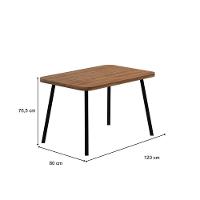 Mesa De Jantar 4 Lug Retangular 1,2m Stellar Carraro Nog Pre - 10