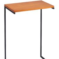 Mesa Lateral De Apoio Base Aço Preto I20 Mell Madeira Taeda Dmobiliario Mell - 2