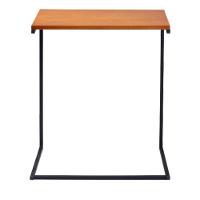 Mesa Lateral De Apoio Base Aço Preto I20 Mell Madeira Taeda Dmobiliario Mell - 7