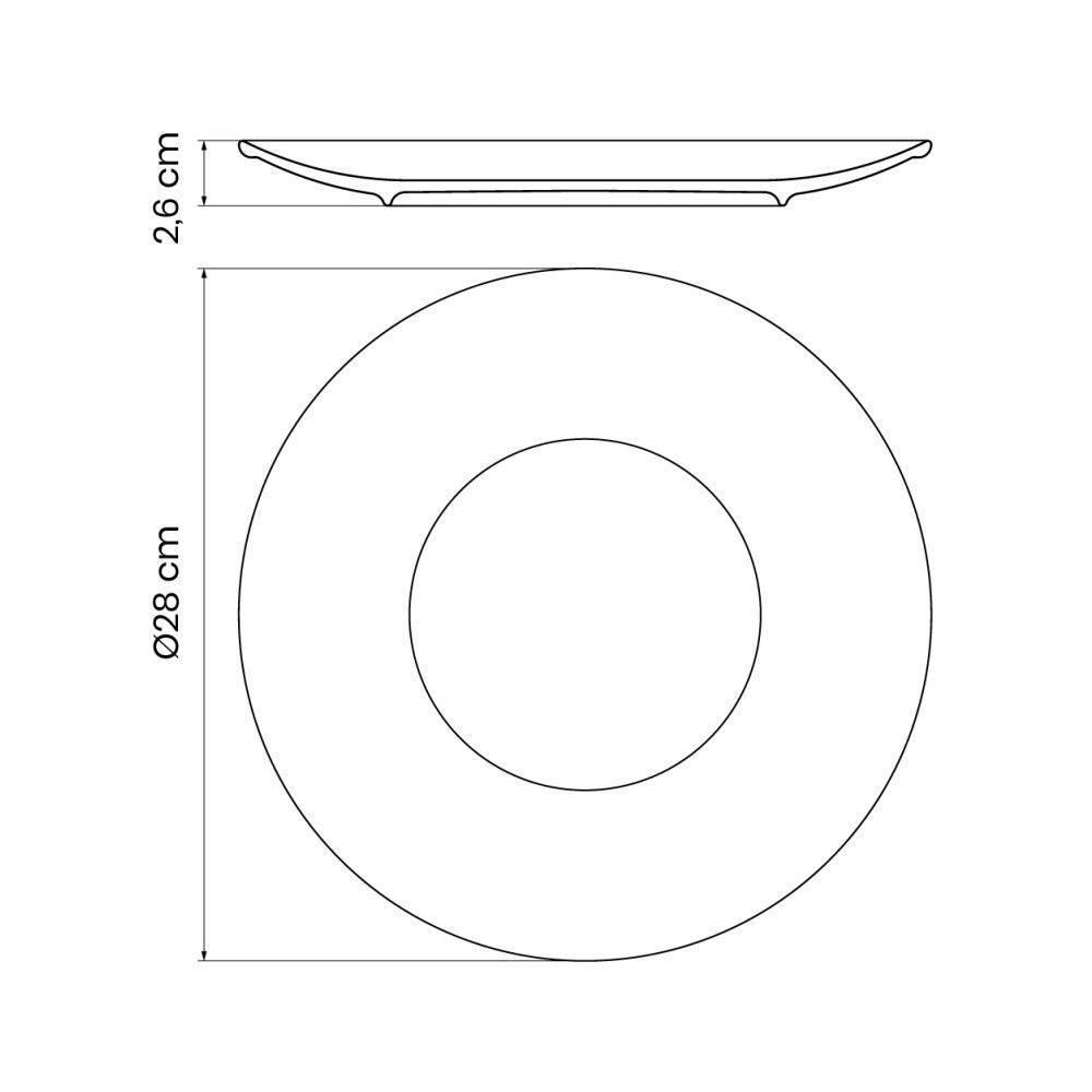 Jogo De Pratos Rústico Marrom 48 Peças Em Porcelana Decorada - Tramontina - 3