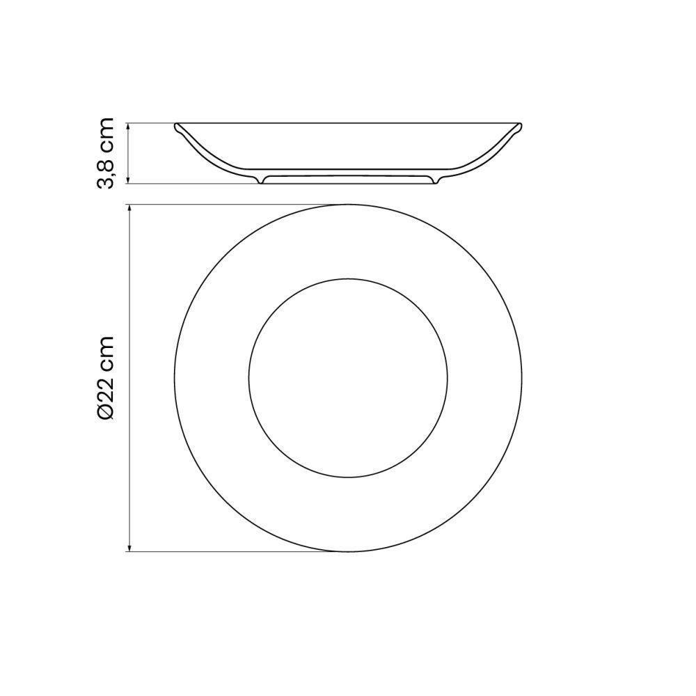 Jogo De Pratos Rústico Marrom 48 Peças Em Porcelana Decorada - Tramontina - 8