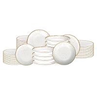 Jogo De Pratos Rústico Marrom 48 Peças Em Porcelana Decorada - Tramontina - 1