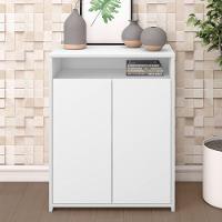 Mesa Escrivaninha Em L Eron E Balcão 60cm 2 Portas Look A06 Carvalho/branco - Mpozenato - 2