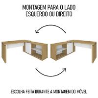 Mesa Escrivaninha Em L Sharp E Gaveteiro 2 Gavetas Tok A06 Olmo/branco - Mpozenato - 9