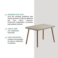 Mesa De Jantar 4 Lug Retangular 1,2m Stellar Carraro Pet Ros - 3