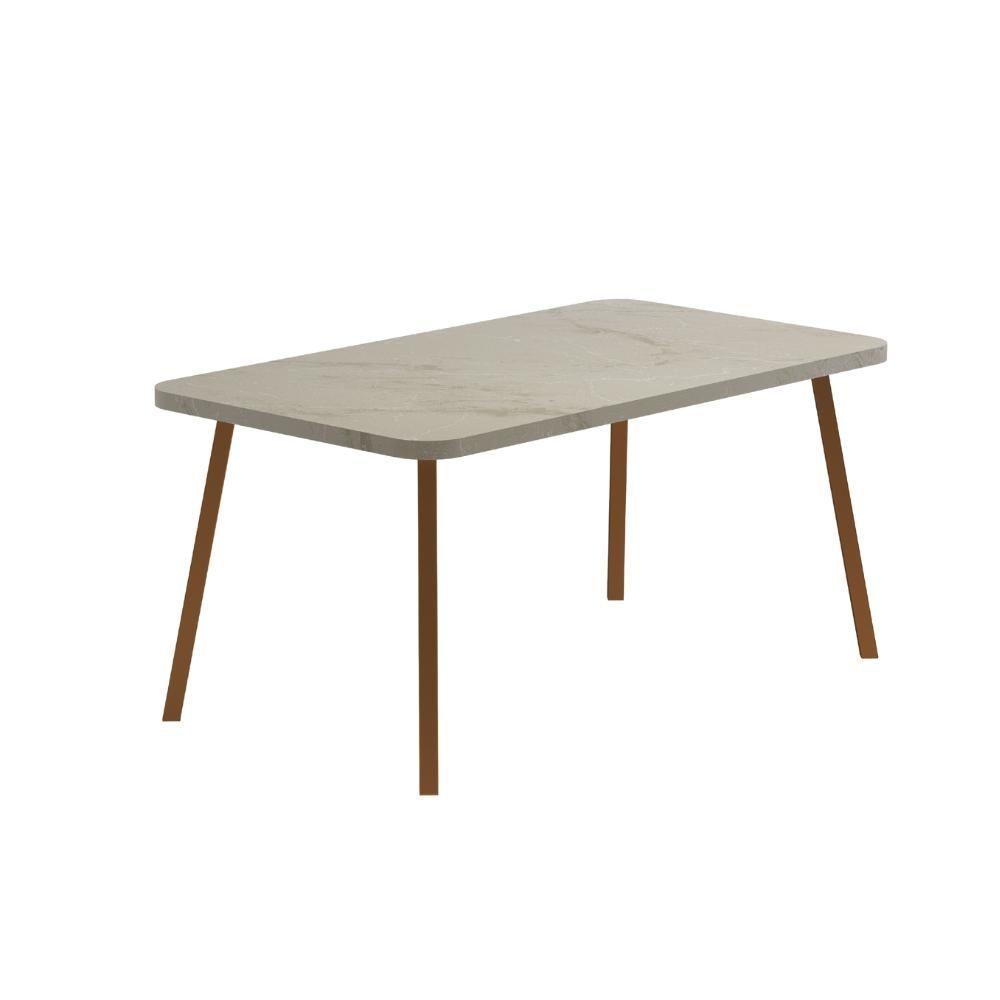 Mesa De Jantar 6 Lug Retangular 1,6m Stellar Carraro Pet Ros - 8