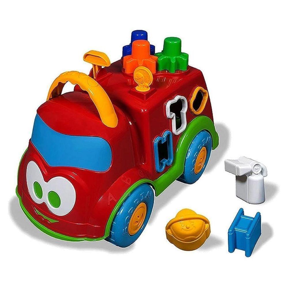 Caminhão Tópi Bombeirinho C- Blocos De Encaixe - Cardoso - 1