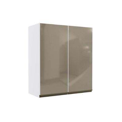 Módulo Cozinha Kappesberg Maxxi Armário G765 2 Portas c/ Vidro 80cm Polipropileno Branco