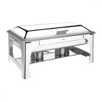 Rechaud Tramontina Retangular Em Aço Inox Banho Maria Tampa Removivel Com Fogareiro Cuba 1-1 9 L - 2