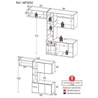Cozinha Compacta Com Armário E Balcão Multimóveis Preta - 3