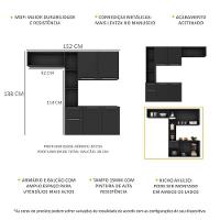 Cozinha Compacta Com Armário E Balcão Multimóveis Preta