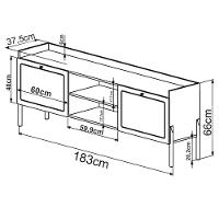 Rack p/Tv 70 Pol Palhinha 27930 Linha Oslo Hanover Artesano - 6
