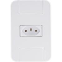 Conjunto 4x2 Com 1 Tomada 2p T 10 A 250 V Tramontina Tablet Branco 120 Unidades - 1