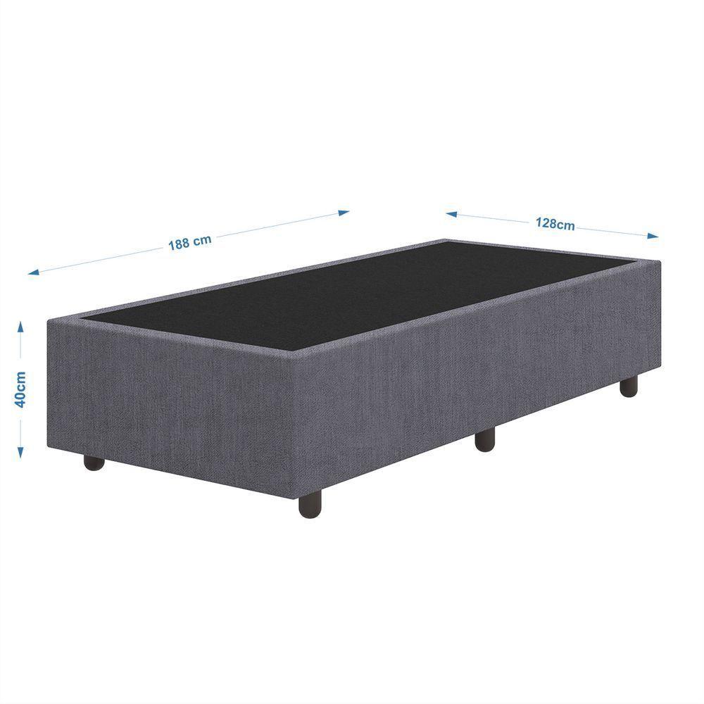 Base Cama Box Viúva Veludo Skybox Cor Cinza - 4