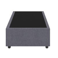 Base Cama Box Viúva Veludo Skybox Cor Cinza - 3