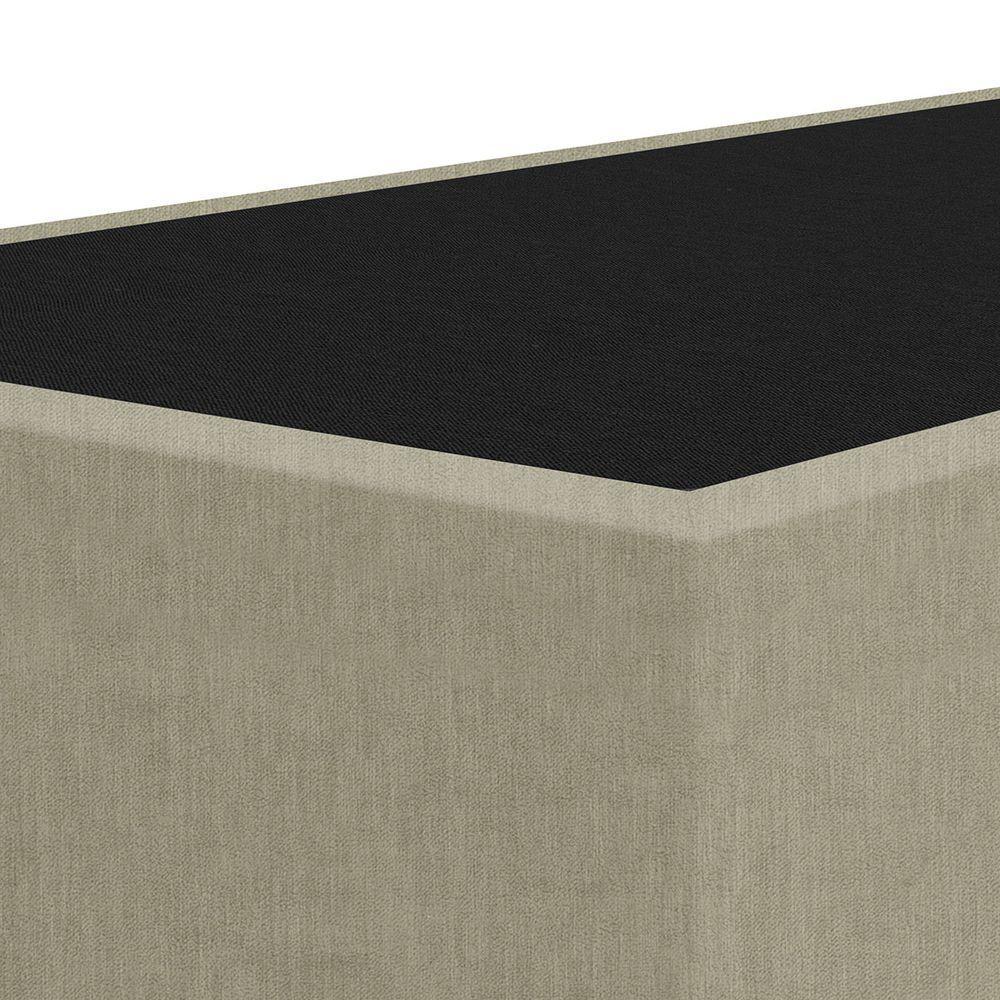 Base Cama Box Viúva Veludo Skybox Cor Bege - 4